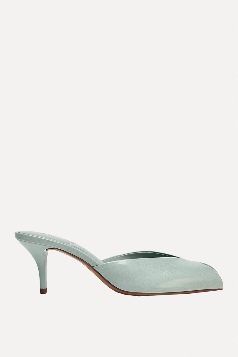 Patent-Effect Sandals from Zara