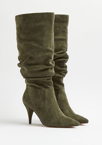 Ruched Heeled Boots from River Island