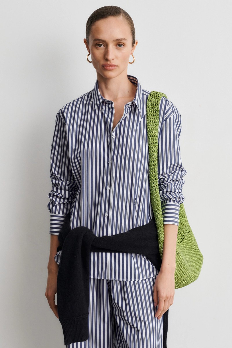 Chemise En Popeline De Coton À Rayures from Sessei