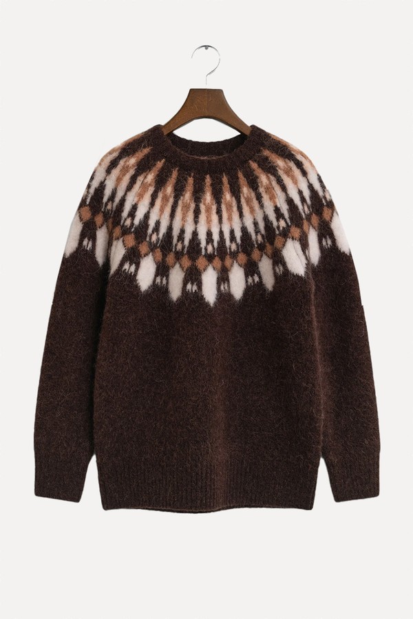 Alpaca Blend Fair Isle Crew Neck Sweater from Gant