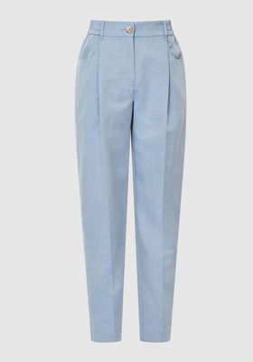 Linen Blend Pull-On Trousers from Reiss