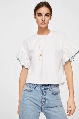 Openwork Detail Blouse from Mango