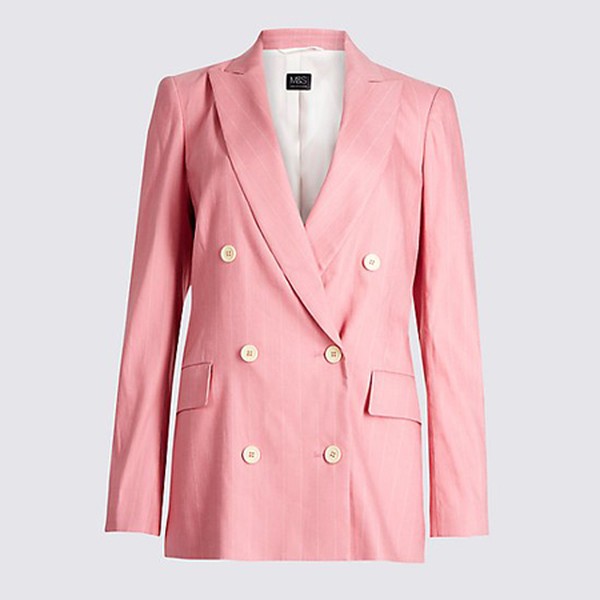 Linen Rich Striped Blazer