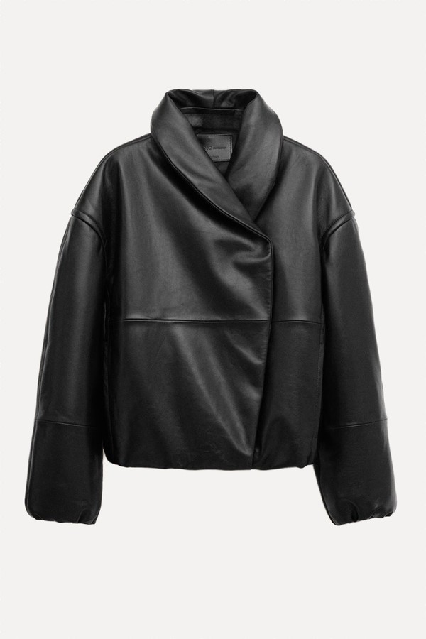 Bomber Jacket With Wrap-Around Collar from  Mango