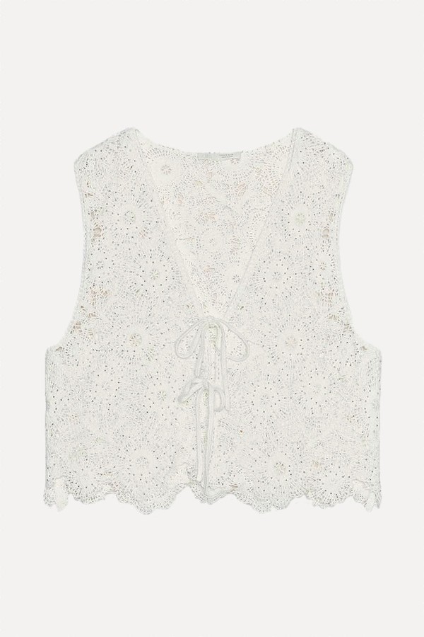 Crochet Waistcoat Top from Zara