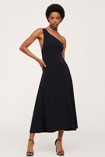 Cut-Out Black Dress from Mango