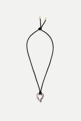 Heart Of Glass Silk Cord & Glass Pendant Necklace from SandraAlexandra