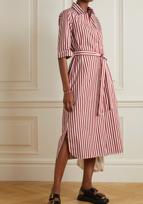Leisure Dialogo Striped Cotton-Poplin Shirt Dress, £260 | Max Mara