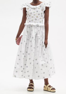 Livia Hawthorne-Embroidered Tie-Back Dress from Cecilie Bahnsen