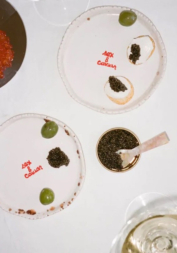 Set Of 4 Sex & Caviar Plates 