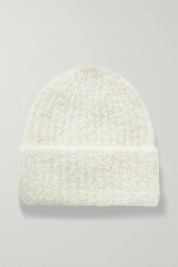 Ribbed Organic Wool-Blend Beanie from Totême