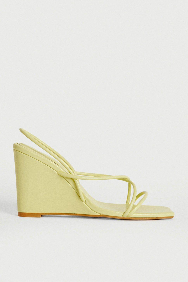Tubular Strap Square Toe Wedge Sandal from Warehouse