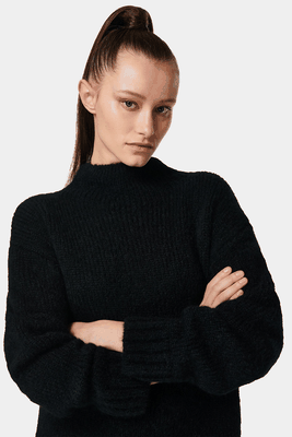 Brushed Boucle Funnel Neck Sweater