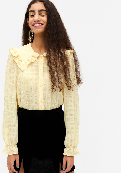 Sheer Sailor Collar Blouse from Monki