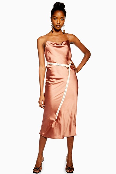 Rope Belt Midi Slip Dress from Topshop