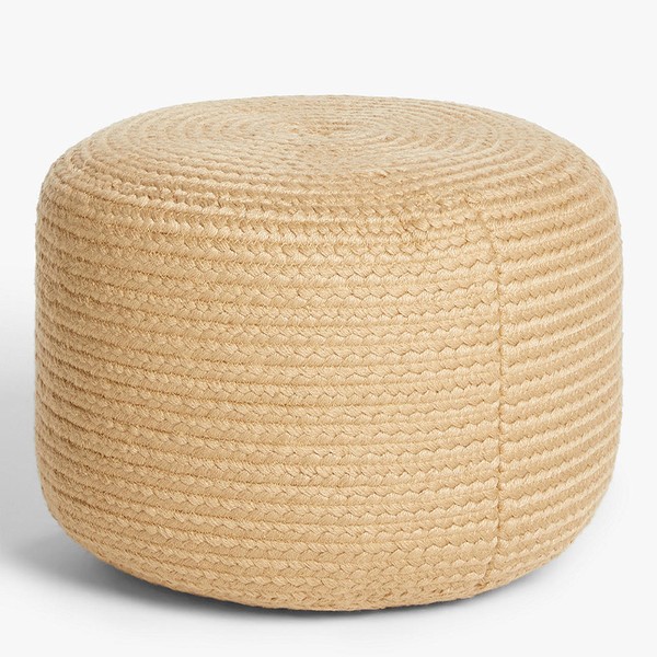 Jute Look Outdoor Pouffe from John Lewis & Partners