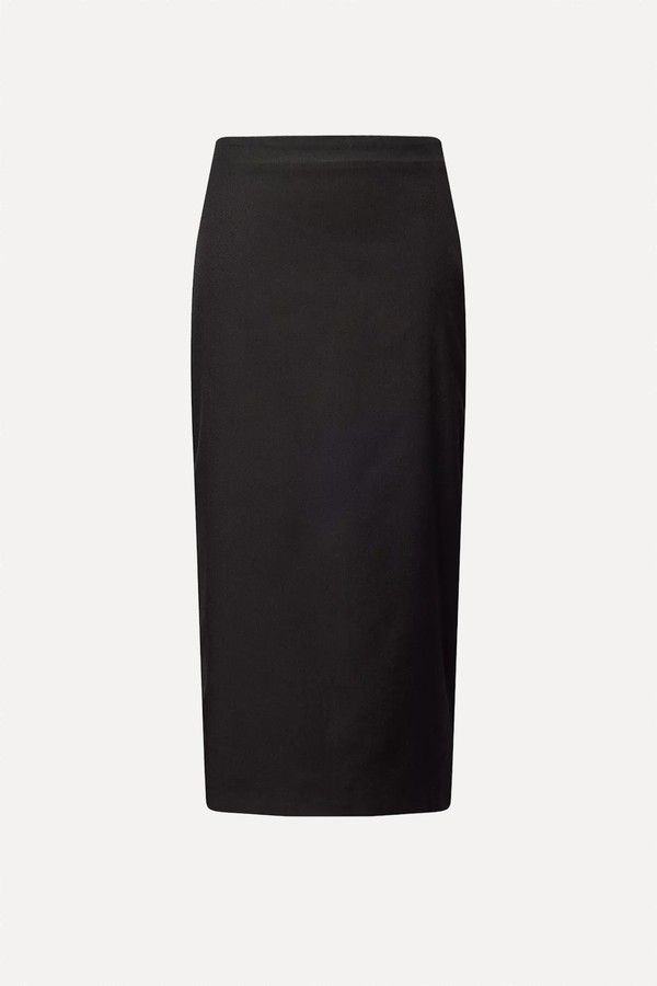 Fig Preserve Split Stretch-Woven Midi Skirt from Reformation