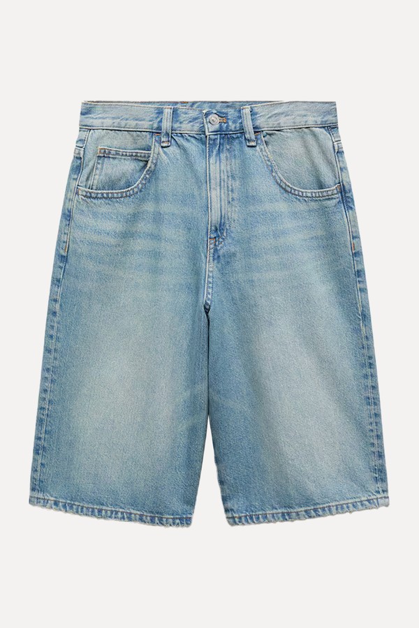 Oversized Denim Bermuda Shorts from Mango