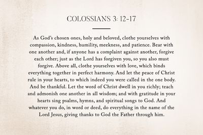 Colossians 3: 12-17