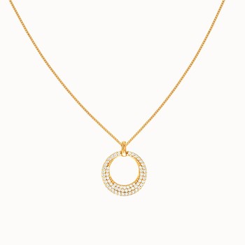 Glimmer Halo Necklace in Gold