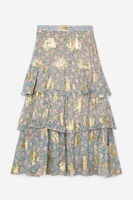 Western Flower Print Long Skirt from The Kooples 