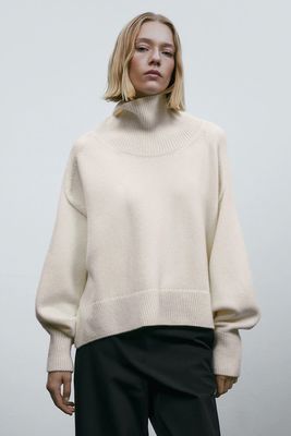 Turtleneck Cape Sweater from Massimo Dutti
