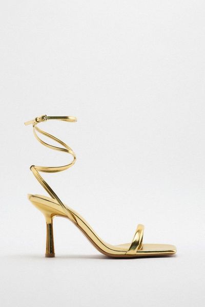 Lace Up High-Heel Sandals from Zara