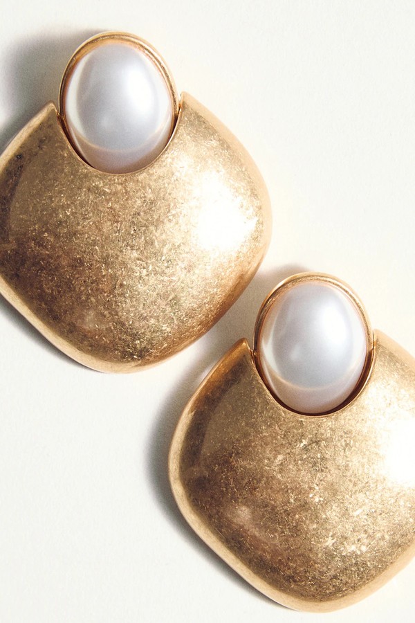 Combined Pearl Earrings from Mango