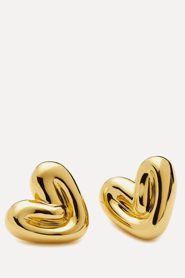 Puffy Heart 18kt Gold-Plated Stud Earrings from Missoma