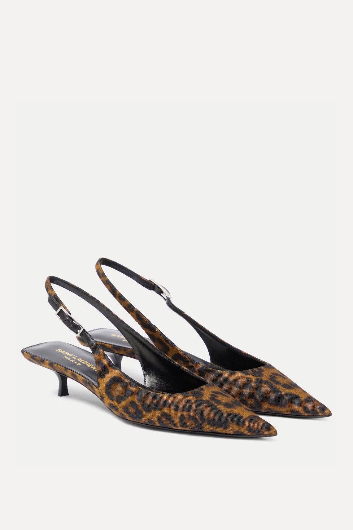 Cherish 30 Leopard-Print Slingback Pumps from Saint Laurent