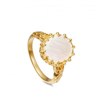 Mother of Pearl Large Floris Ring from Astley Clarke