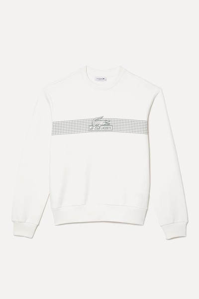 Lacoste Round Neck Tennis Net Print Sweatshirt from Lacoste