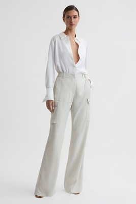 Drew Wide Leg Combat Trousers from Reiss