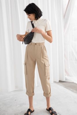 Cotton Twill Cargo Trousers from & Other Stories