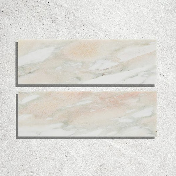 Sumatra Flamingo Marble Brick Honed Finish