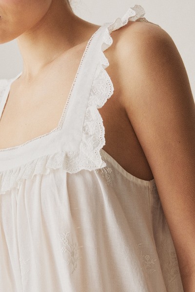 Ruffled Cotton Nightdress from Zara