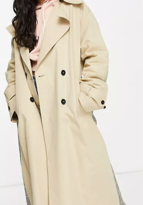 Check Spliced Trench from Asos Design