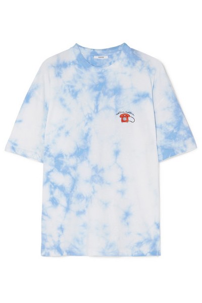 Embroidered Tie-Dye T-Shirt from Ganni