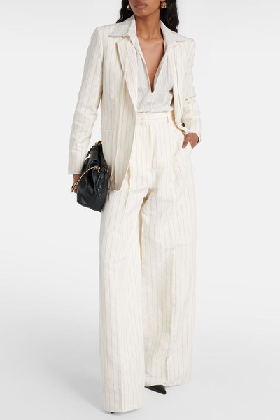 Pinstripe Linen & Cotton Blazer from Max Mara