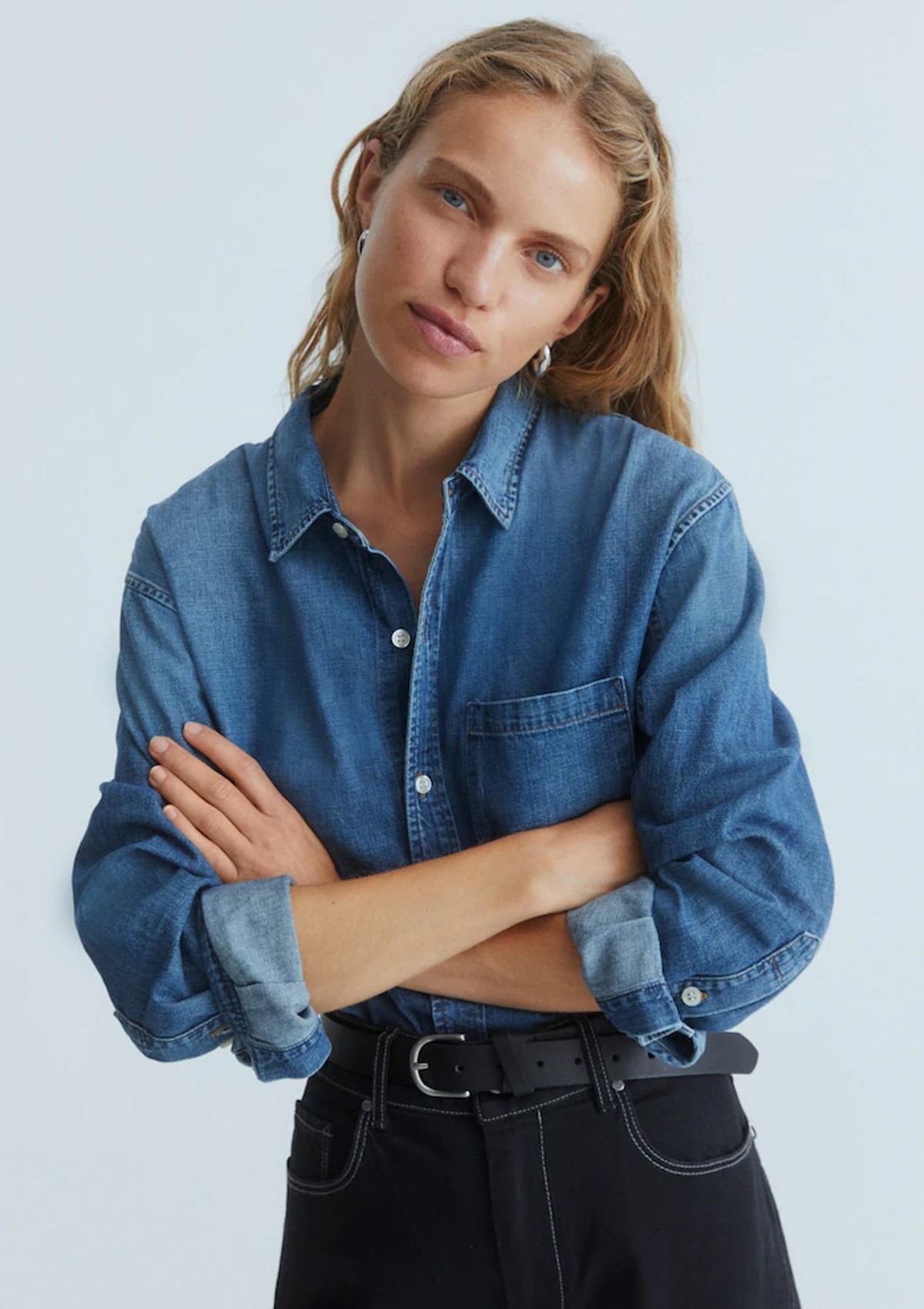 Kayla Shrunken Denim Shirt from Citizens of Humanity