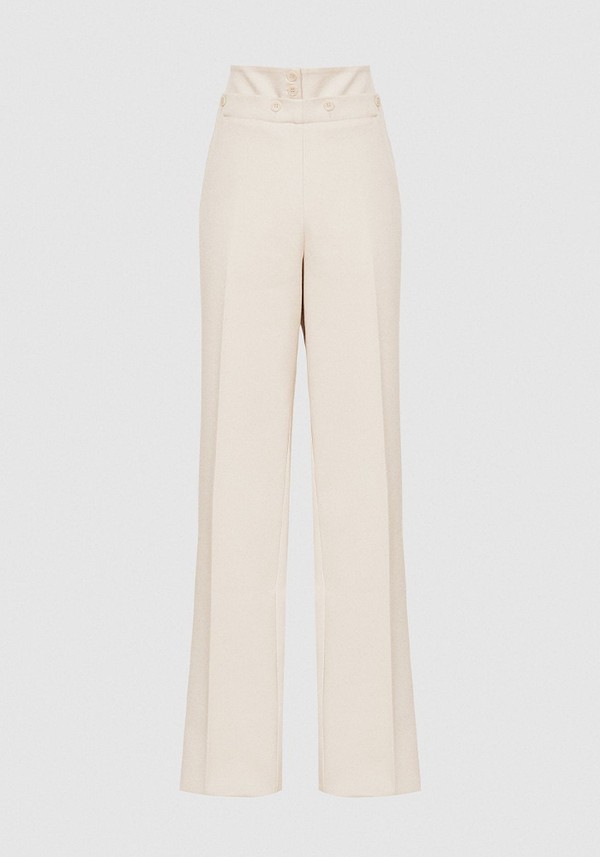 Otis Neutral Wide Leg Tailored Trousers
