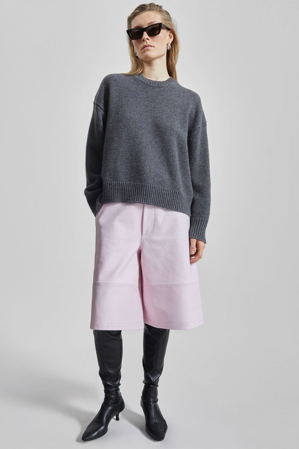 Olivia Leather Bermuda Shorts