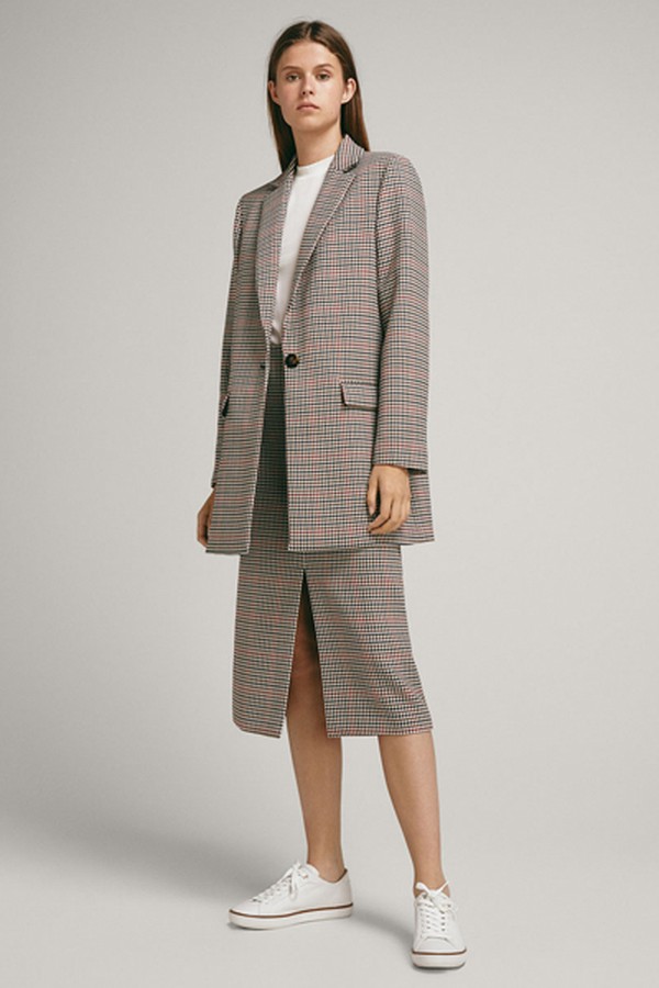 Check Wool Blazer Coat from Massimo