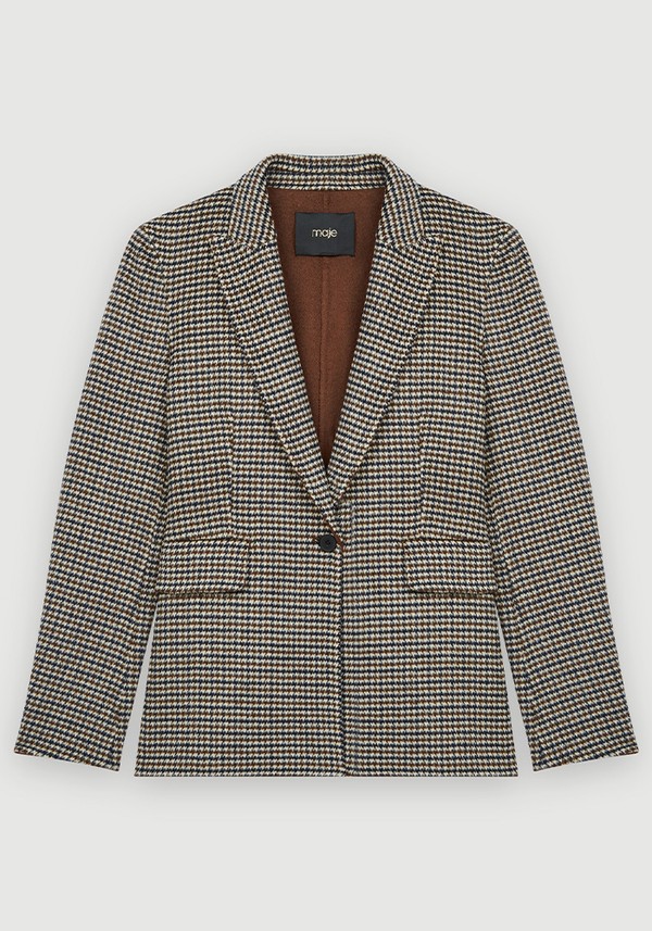 Checked Double-Faced Jacket from Maje