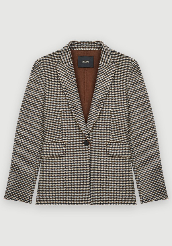 Checked Double-Faced Jacket from Maje