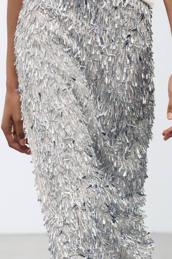 Sequinned Midi Skirt