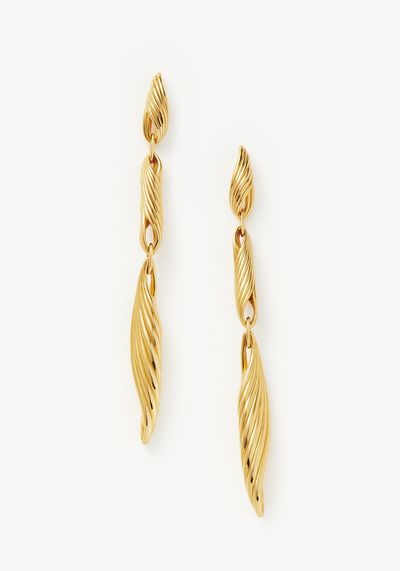 Limited Edition Wavy Ridge Triple Drop Earrings