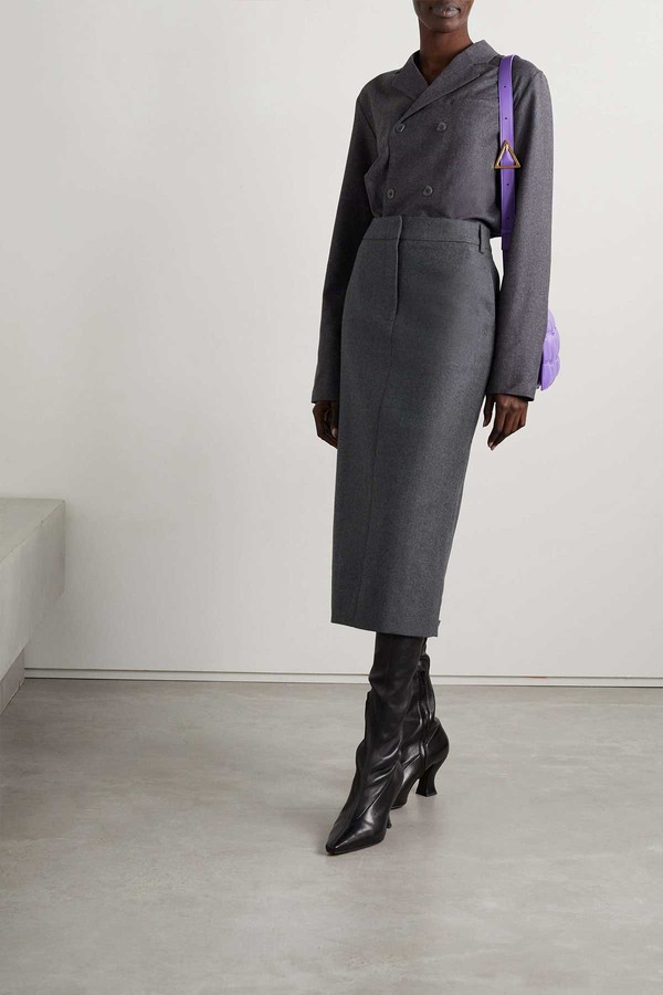Wool Midi Skirt from Tibi