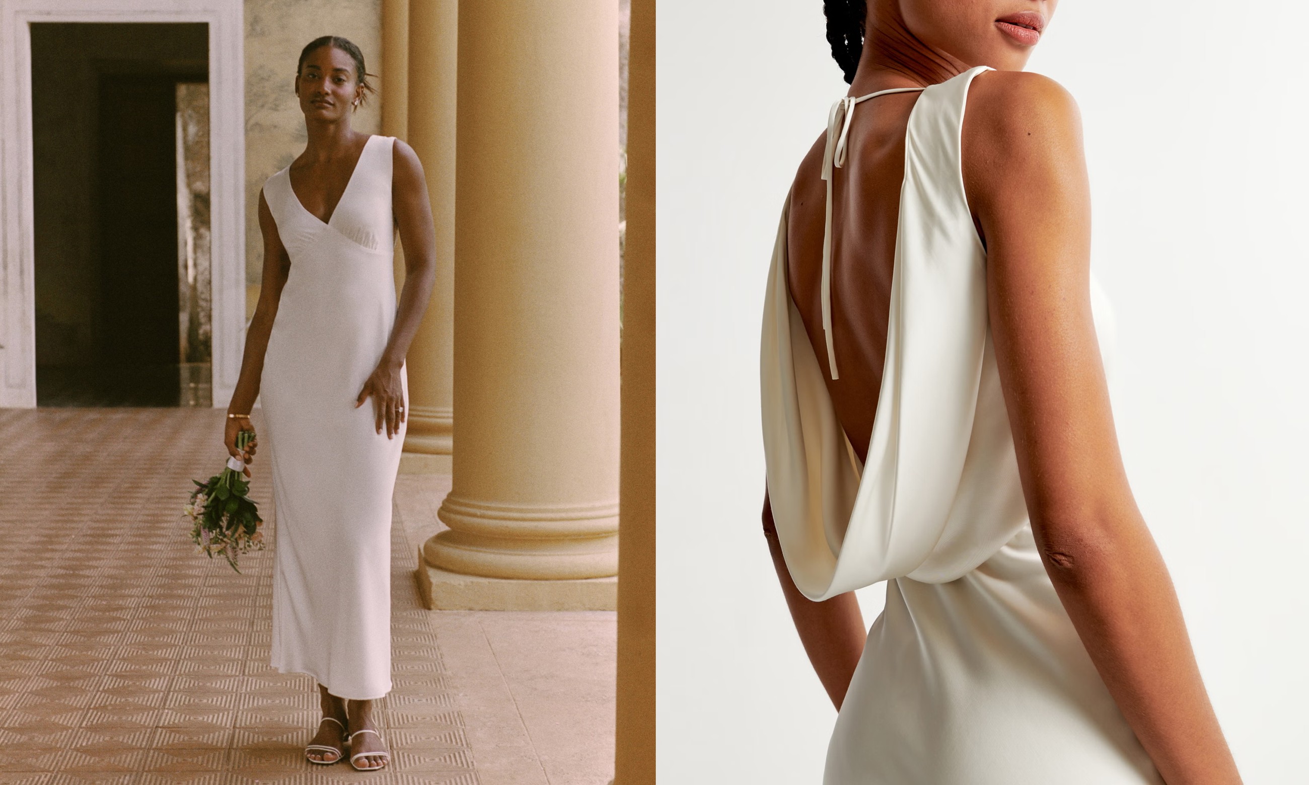 Plunge Cowl Back Maxi Dress, £100 | Abercrombie & Fitch 