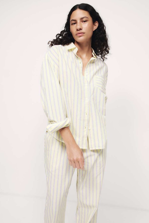 Pure Cotton Cambric Striped Pyjama Set from MARKS & SPENCER